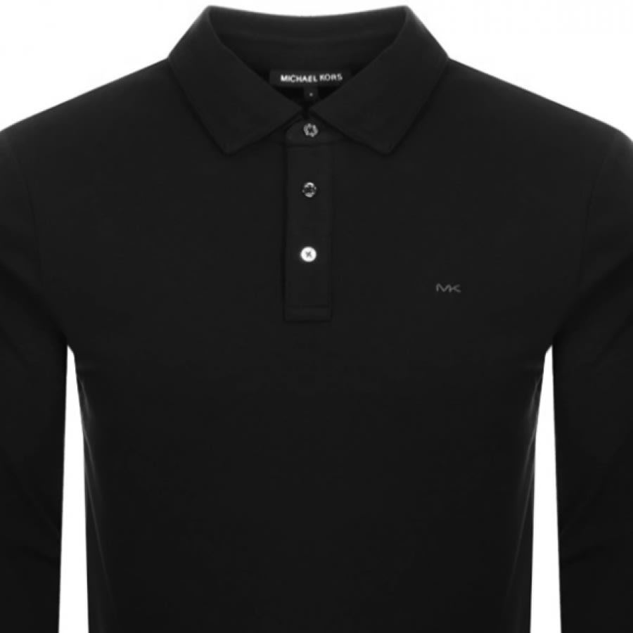 Alternative Image for ProductMichael Kore Sleek Long Sleeved Polo T Shirt Black2